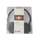 Stereo Super Bass vezetékes fejhallgató - fehér