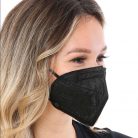 Fekete KN95 légzésvédő arcmaszk / szájmaszk (FFP2) - 10 darabos csomag