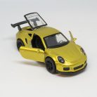 Hátrahúzós kisautó / kis méretű / működő fényszóróval / arany sportkocsi