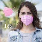FFP2 légzésvédő egészségügyi arcmaszk (KN95) / rózsaszín / 1 db
