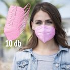 FFP2 légzésvédő egészségügyi arcmaszk (KN95) / rózsaszín / 10 db