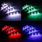 Discogömb hatású, RGB LED lábtérvilágítás autóba / távirányítóval, USB-s