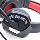 Gaming headset LED-fényekkel / vezetékes fejhallgató mikrofonnal (AS-70)