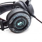 Gamer headset LED-fényekkel / vezetékes fejhallgató mikrofonnal (AS-90)