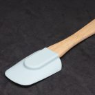 Kisméretű szilikon spatula - fa nyéllel / 19 cm (SK-1210)