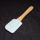 Mini szilikon spatula - fa nyéllel / 19 cm (SK-9167)