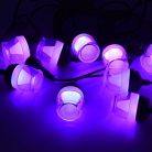 Kültéri RGB LED okos izzósor, telefonos applikációval és DMX vezérléssel - dimmelhető / 11,8 méter  