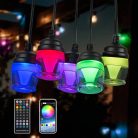 Kültéri RGB LED okos izzósor, telefonos applikációval és DMX vezérléssel - dimmelhető / 11,8 méter  