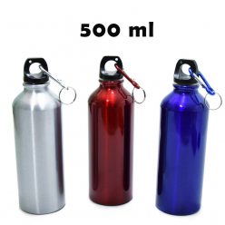 Fém kulacs karabinerrel, 500 ml