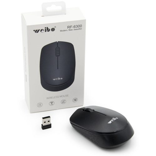 Weibo vezeték nélküli egér - 2.4 GHz / fekete (RF-6300)