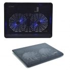 Laptop hűtőpad és állvány - két ventilátorral, LED világítással, 17"