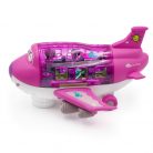 Kinyitható játék repülő, kivehető utasokkal, rózsaszín