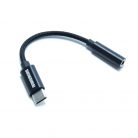 Type-C - 3.5 mm JACK audio átalakító kábel, 12 cm