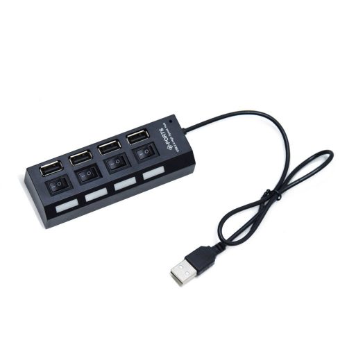 4xUSB elosztó, USB 2.0. HUB, kapcsolóval