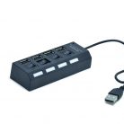 4xUSB elosztó, USB 2.0. HUB, kapcsolóval