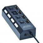 4xUSB elosztó, USB 2.0. HUB, kapcsolóval