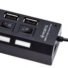 4xUSB elosztó, USB 2.0. HUB, kapcsolóval