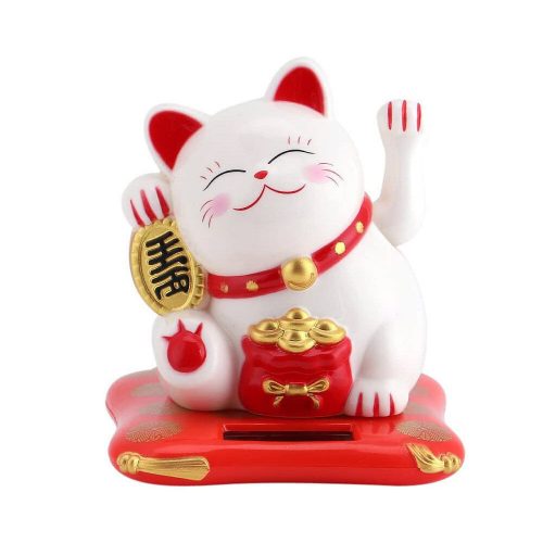 Maneki-neko tradicionális japán integető macska, szerencsét hoz 