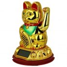 Maneki-neko tradicionális japán integető macska, szerencsét hoz, nagy - arany