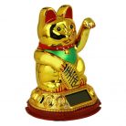 Maneki-neko tradicionális japán integető macska, szerencsét hoz, nagy - arany