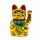 Maneki-neko tradicionális japán integető macska, szerencsét hoz, elemes - arany