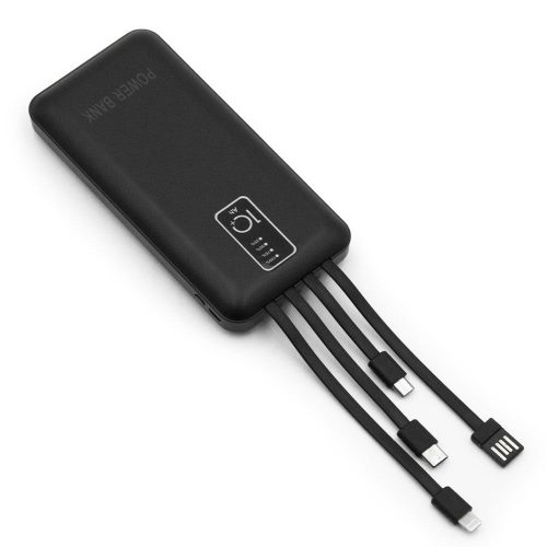 4 az 1-ben PowerBank - USB, Micro USB, Type-C, Lightning kábelekkel / 2500 mAh