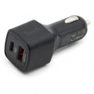 Szivargyújtóba csatlakoztatható USB+Type-C töltő