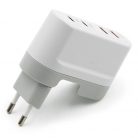 Dupla USB-C + dupla USB QC hálózati adapter, összecsukható, 40W