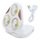 Mini asztali ventilátor, három fokozatú sebességgel