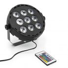 9 FLAT RGB LED discofény és reflektor