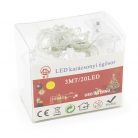 Karácsonyi kereszt alakú LED fényfüzér - meleg fehér / 3 méter, 20 LED, elemes