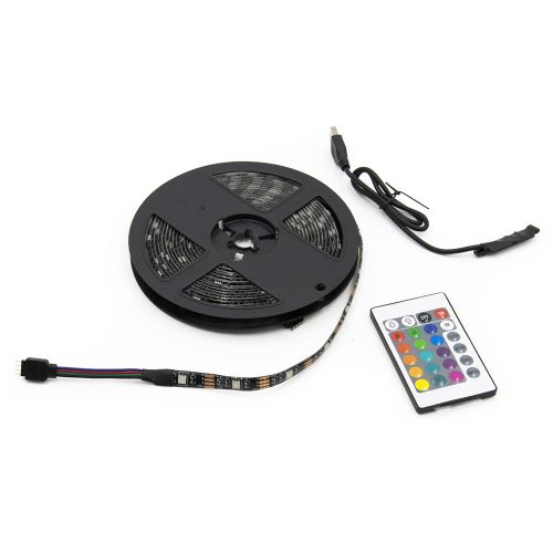 5 méteres RGB LED szalag - 147 LED, USB kábellel