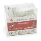 Karácsonyi mini csillag alakú LED fényfüzér - multicolor / 3 méter, 20 LED, elemes