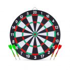 Kétoldalú darts tábla, 4 db fémhegyű nyíllal - 29 cm