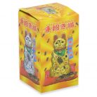 Maneki-neko tradicionális japán integető macska, szerencsét hoz, elemes - arany (MLY45A)