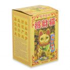 Maneki-neko tradicionális japán integető macska, szerencsét hoz, elemes - arany (0256A)