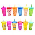 12 darabos színváltós műanyag pohár szett - party pohár készlet