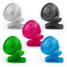 Asztalra csíptethető ventilátor – USB-vel töltető, 360°-ban forgatható