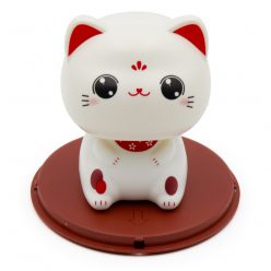   Maneki-neko cuki bólogató macska - szerencsét hoz, napelemes