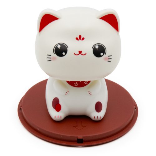 Maneki-neko cuki bólogató macska - szerencsét hoz, napelemes