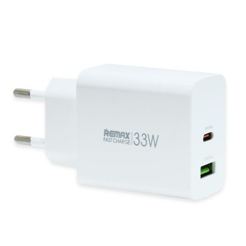 33W hálózati gyorstöltő adapter USB és USB-C kimenettel