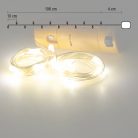 20 LED-es dugós karácsonyi fényfüzér, meleg fehér - 2 m