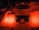 Szivargyújtós LED lábtérvilágítás autóba / 4x9 leddel, távirányítóval