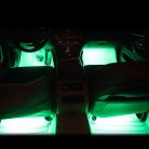 Szivargyújtós LED lábtérvilágítás autóba / 4x9 leddel, távirányítóval