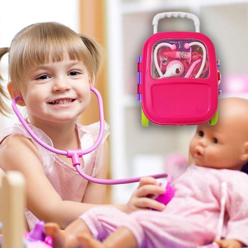 14 részes fogorvosi szett gyermekeknek, gurulós táskában