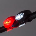 Szilikonházas kerékpáros lámpa szett - első és hátsó világítás