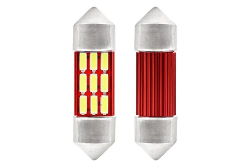 SMD-XM0029-1 (01289) 36MM-9SMD Szofita Led Canbus hűtőbordás 12V - polaritás nélkül