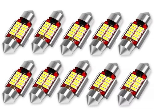 SMD-ROOF-10SMD-31 - 10db-os 31MM Szofita Led 12V hűtőbordás CANBUS