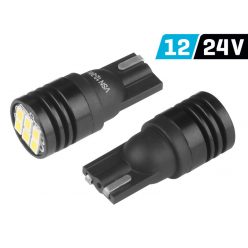   W5W (T10) 12 / 24V 6x3020 SMD Ultra fényes LED fehér CM58249