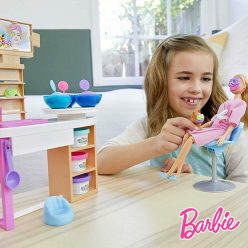 Barbie szépségszalon szett, arcmaszk készítővel